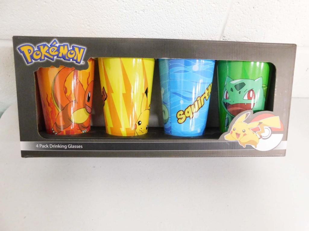 4 Pokemon Tumblers or Drinking Glasses New in Box: 4 Pokemon Tumblers or Drinking Glasses New in Box