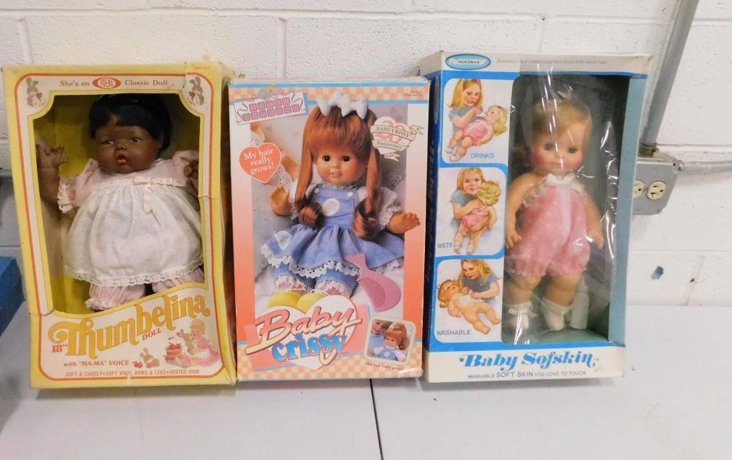 3 Dolls incl 18" Ideal African American Thumbelina , (1 of 5)