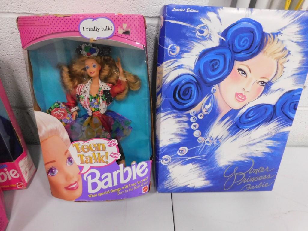 2 Barbie Dolls incl Teen Talk Barbie and Limited: 2 Barbie Dolls incl Teen Talk Barbie and Limited Edition Winter Princess Barbie New in Boxes