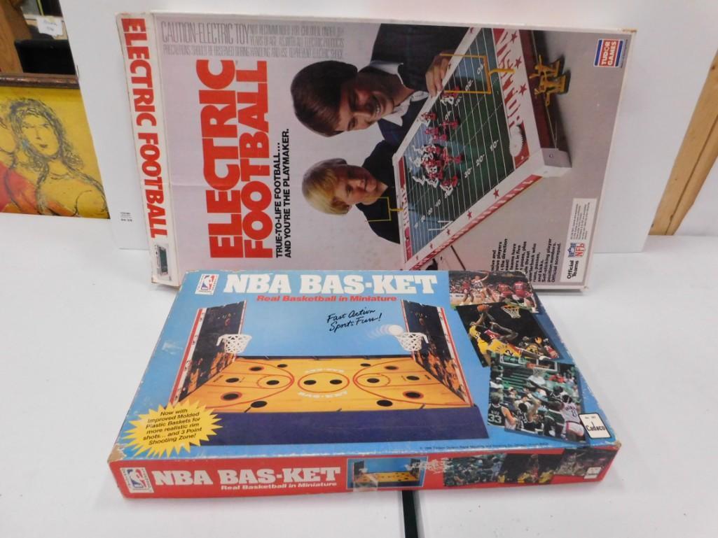 2 Games incl Electric Football and NBA Basket: 2 Games incl Tudor Electric Football and NBA Bas-ket Condition: unchecked for completeness