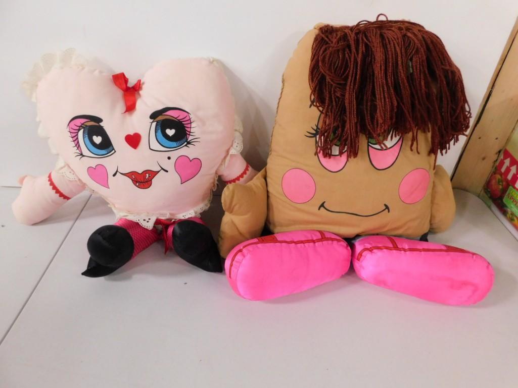 Large Plush Pillow Dolls Heart Shaped (1 of 5)