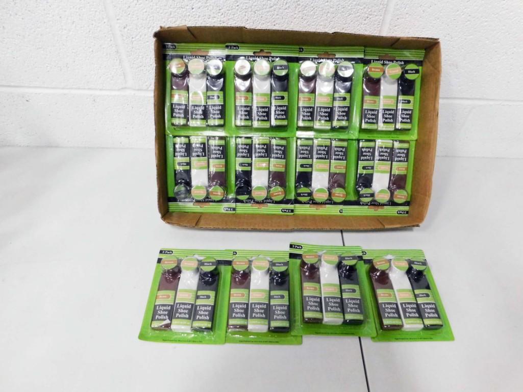 Lot of New Liquid Shoe Polish , 12 Packs of 3 , (1 of 4)