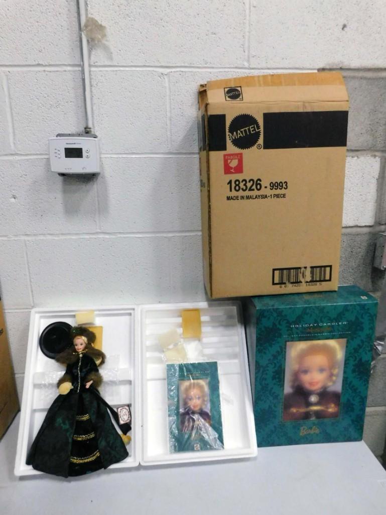 Holiday Caroler Porcelain Barbie Doll New in Box incl: Holiday Caroler Porcelain Barbie Doll New in Box incl Shipper
