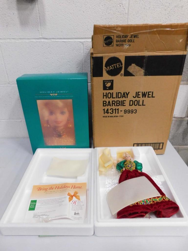 Holiday Jewel Porcelain Barbie Doll New in Box Includes: Holiday Jewel Porcelain Barbie Doll New in Box Includes Shipper