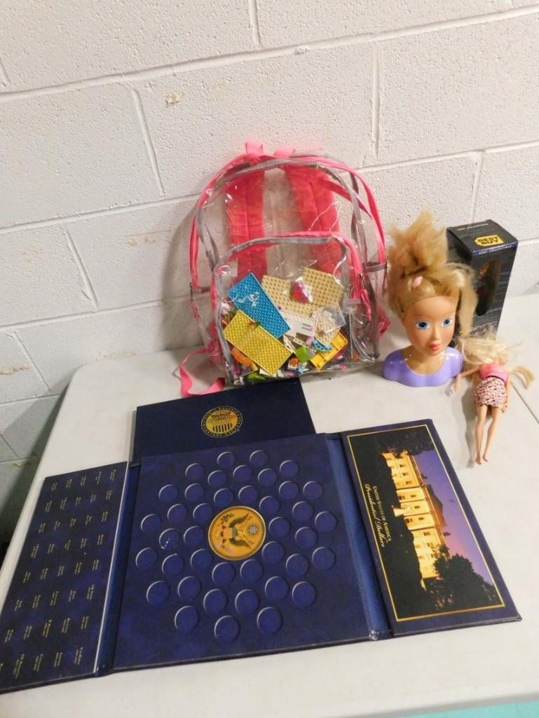 Legos , Barbie Dolls NSYNC Bobble Head , Empty Coin (1 of 6)