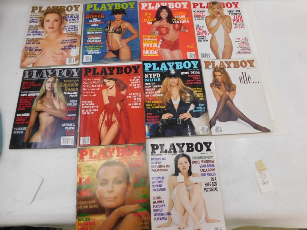 Lot of 10 Playboy Magazines from the 1990's and 2000's (1 of 3)