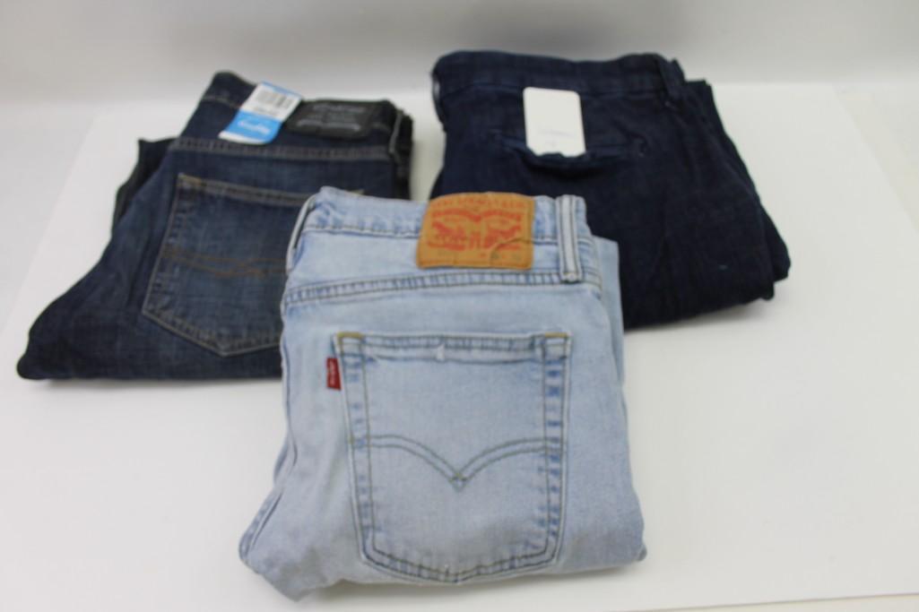 3 Pair of Jeans: 3 Pair of Jeans including 29x30, 29x32, and Women's 14 . Includes Levi's , Signature Levi Strauss , Eileen Fisher