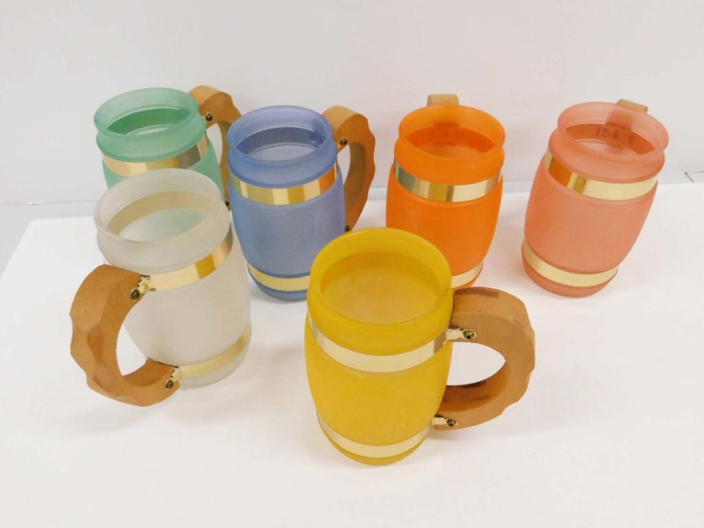 Vintage Siesta Ware Mugs with Wood Handles (1 of 4)