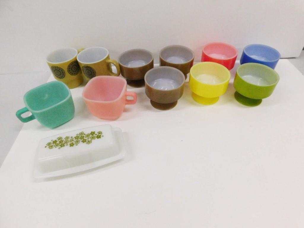 Vintage Sherbet Dishes , Mugs , and Vintage Pyrex (1 of 6)