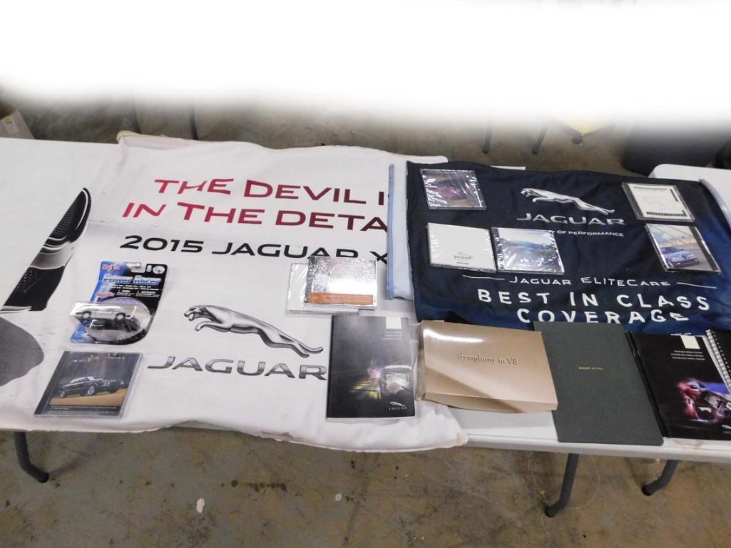 Jaguar Lot incl 2 Large Banners , Small Die Cast Car , (1 of 6)