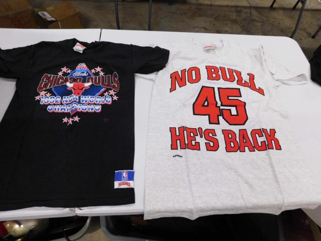 2 Vintage Chicago Bulls T-Shirts incl No Bull #45 He's (1 of 3)