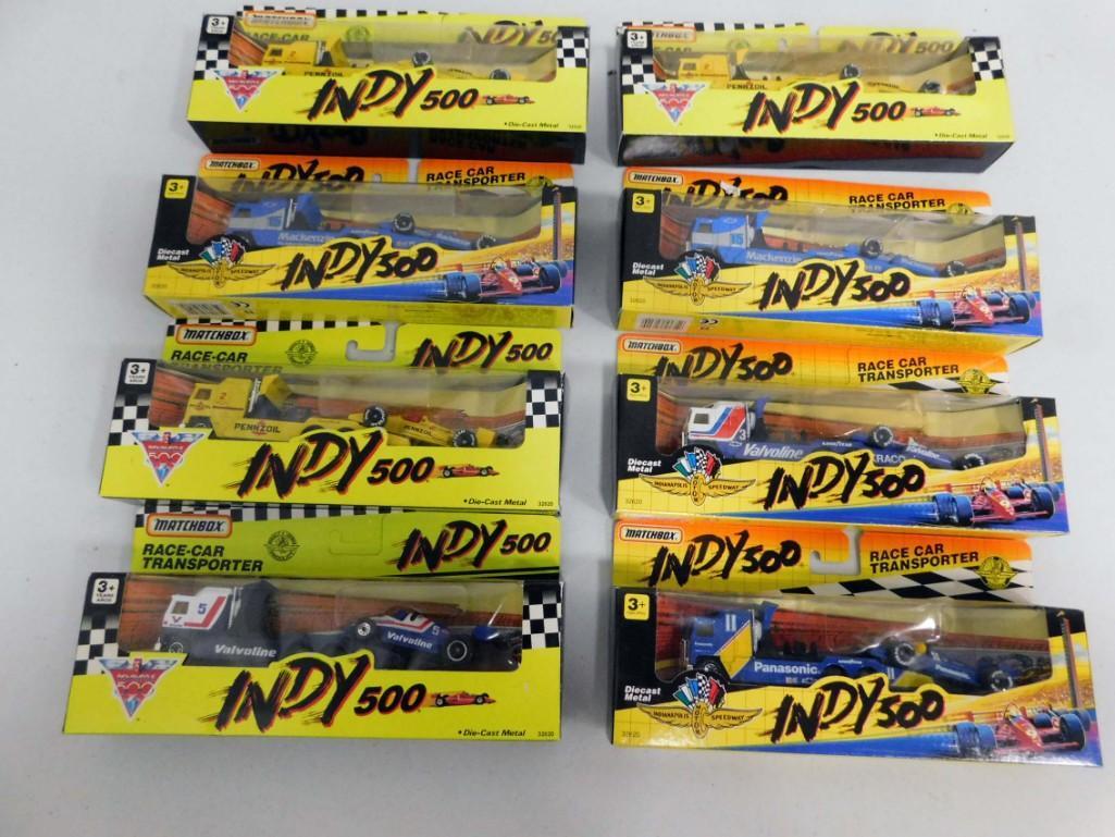 8 Matchbox Indy 500 Truck and Car Sets: 8 Matchbox Indy 500 Truck and Car Sets