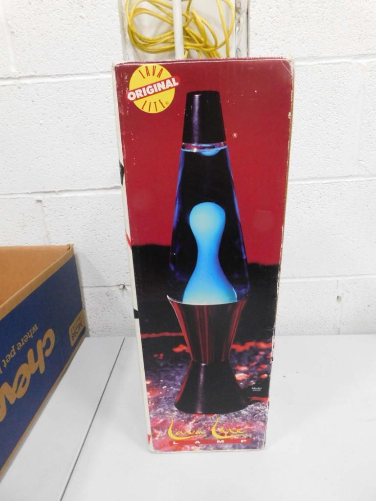 Blue Lava Lamp in Original Box (1 of 3)