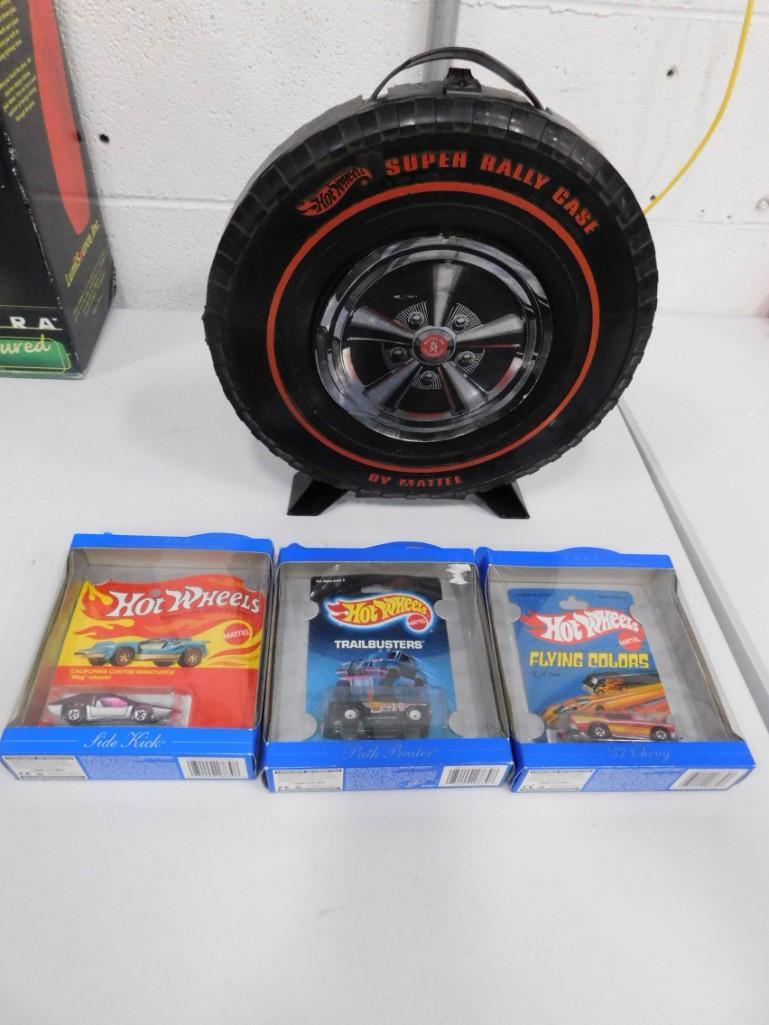 Mattel Hot Wheels Carrying Case , 3 Hot Wheels Cars New (1 of 4)