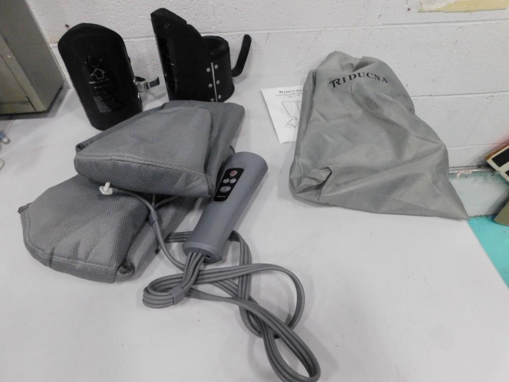 Gravity Guiding System Inversion Boots and Triducna Leg: Gravity Guiding System Inversion Boots and Triducna Leg Massager with Heat Model TR-1117 Condition: untested