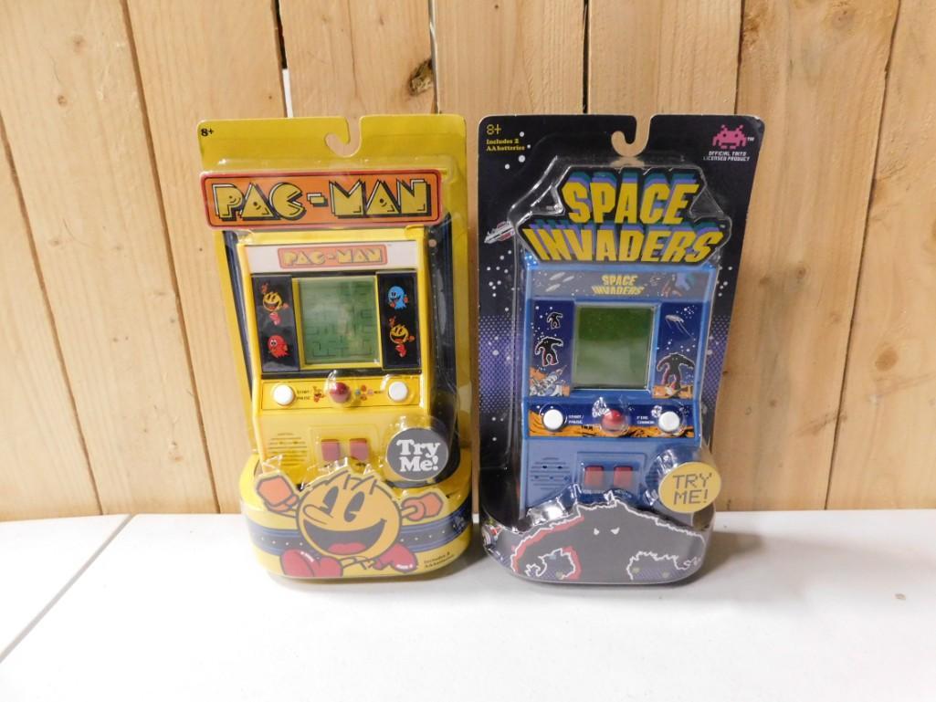 2 Hand Held Video Games incl Pac Man and Space Invaders (1 of 2)