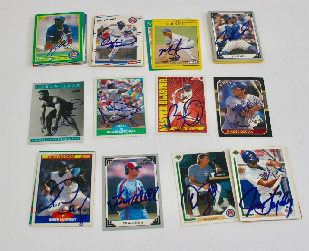 Lot of 50+ Signed Baseball Cards - Sandberg, Dawson +++ (1 of 7)