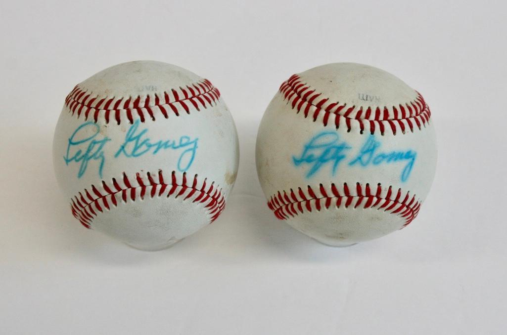 Lot of 2 Lefty Gomez Signed Baseballs (1 of 6)