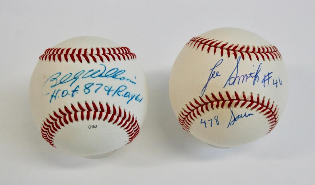 Lee Smith and Billy Williams Signed Baseballs (1 of 5)