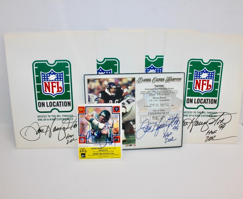 Large Lot of Dan Hampton Signed Flats (1 of 7)