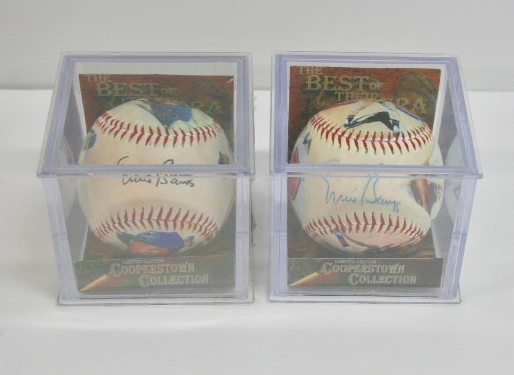 Lot of 2 Ernie Banks Photo Balls - One is Signed (1 of 8)