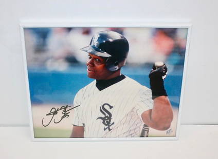 Frank Thomas Signed Photo In Frame: Frank Thomas Signed Photo In Frame