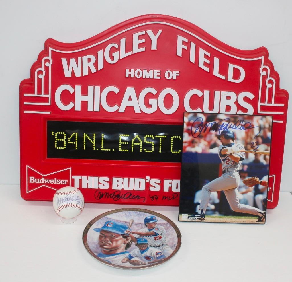 Lot of Ryne Sandberg Signed Memorabilia - Wrigley Field (1 of 10)