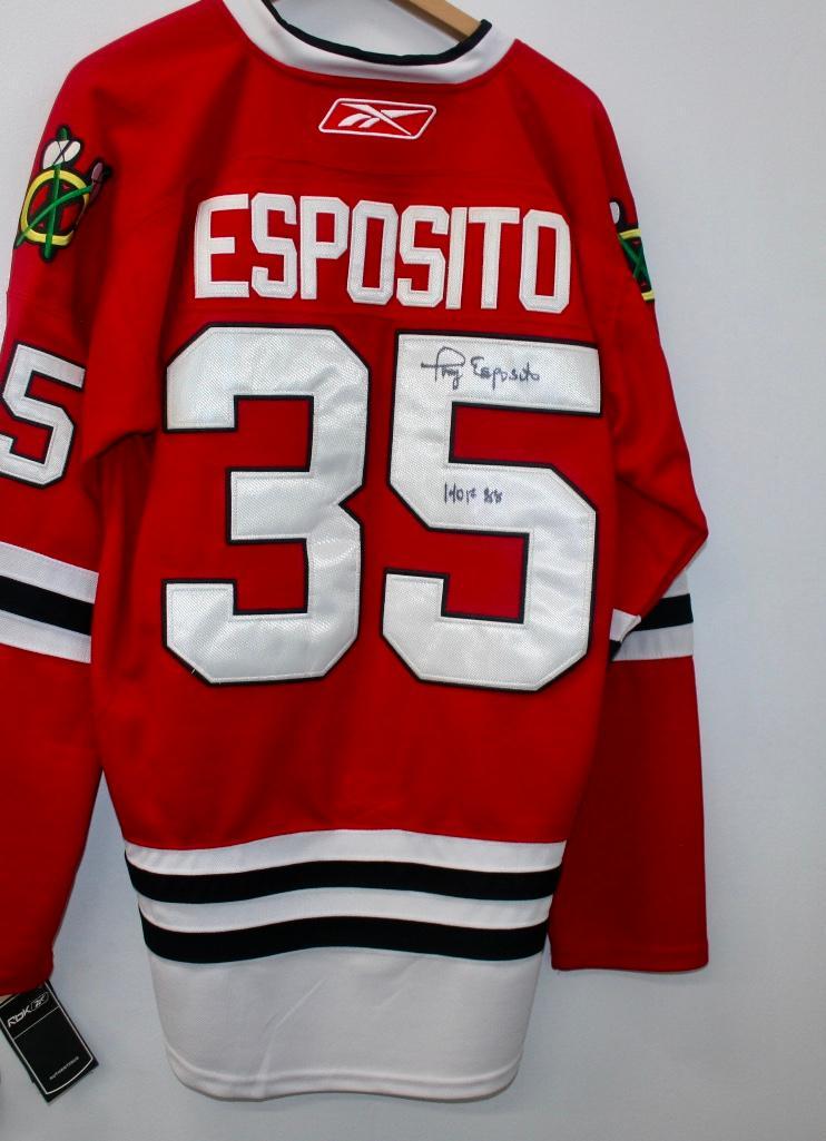 Tony Esposito "HOF 88" Signed Reebok NHL Jersey (1 of 6)
