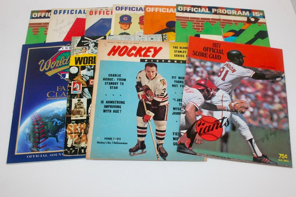 Lot of 1960's Cubs Score Cards Some Signed + Other (1 of 11)