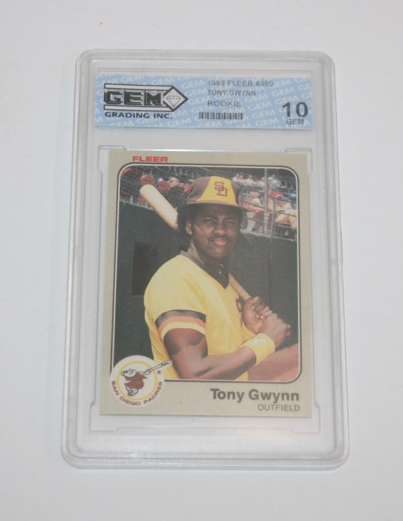 1983 Fleer #360 Tony Gwynn Rookie Graded #10 Gem (1 of 4)