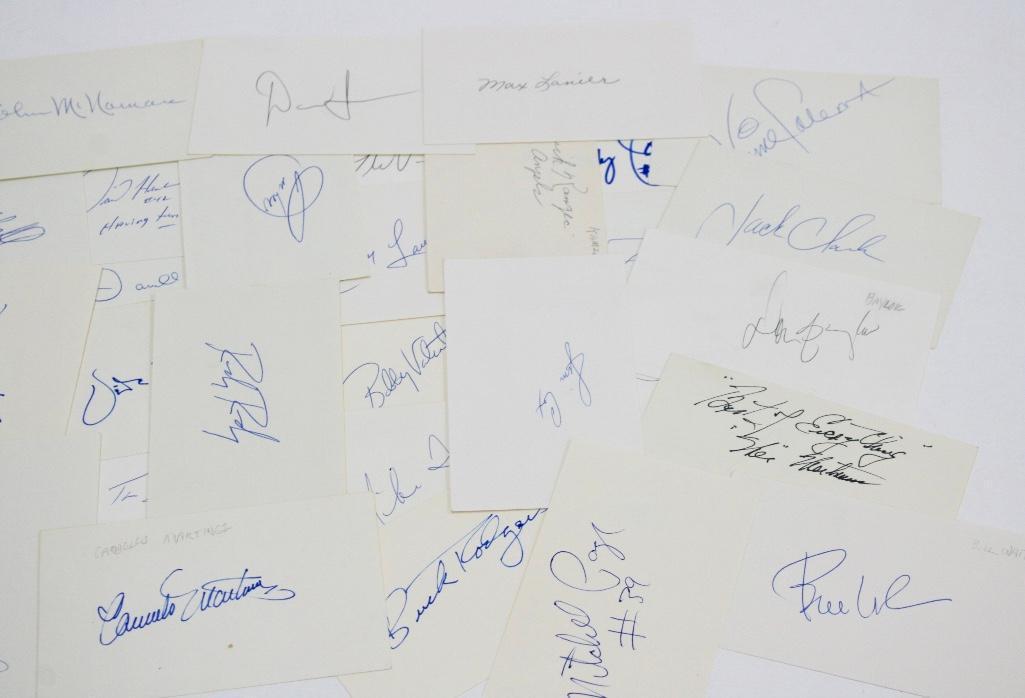 Lot of 25+ Signed Index Cards - Baseball Players From (1 of 6)