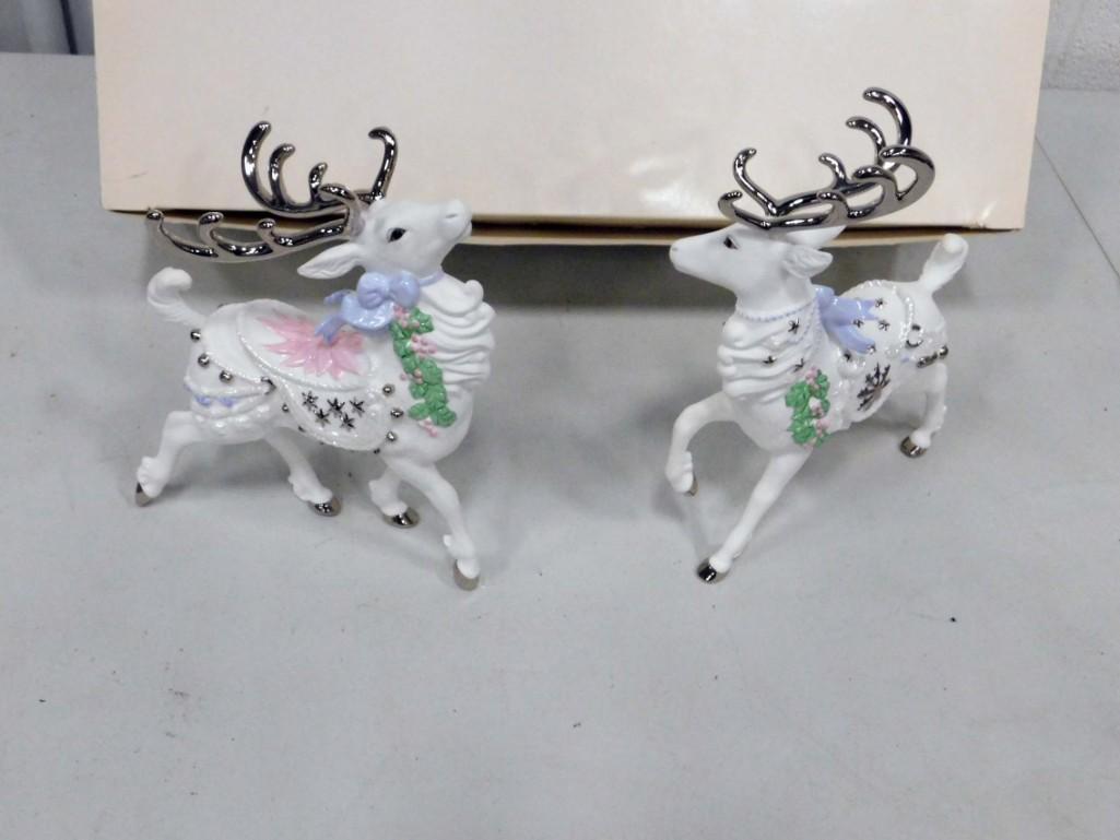 Set of 2 Lenox Reindeer Christmas Decorations with (1 of 4)