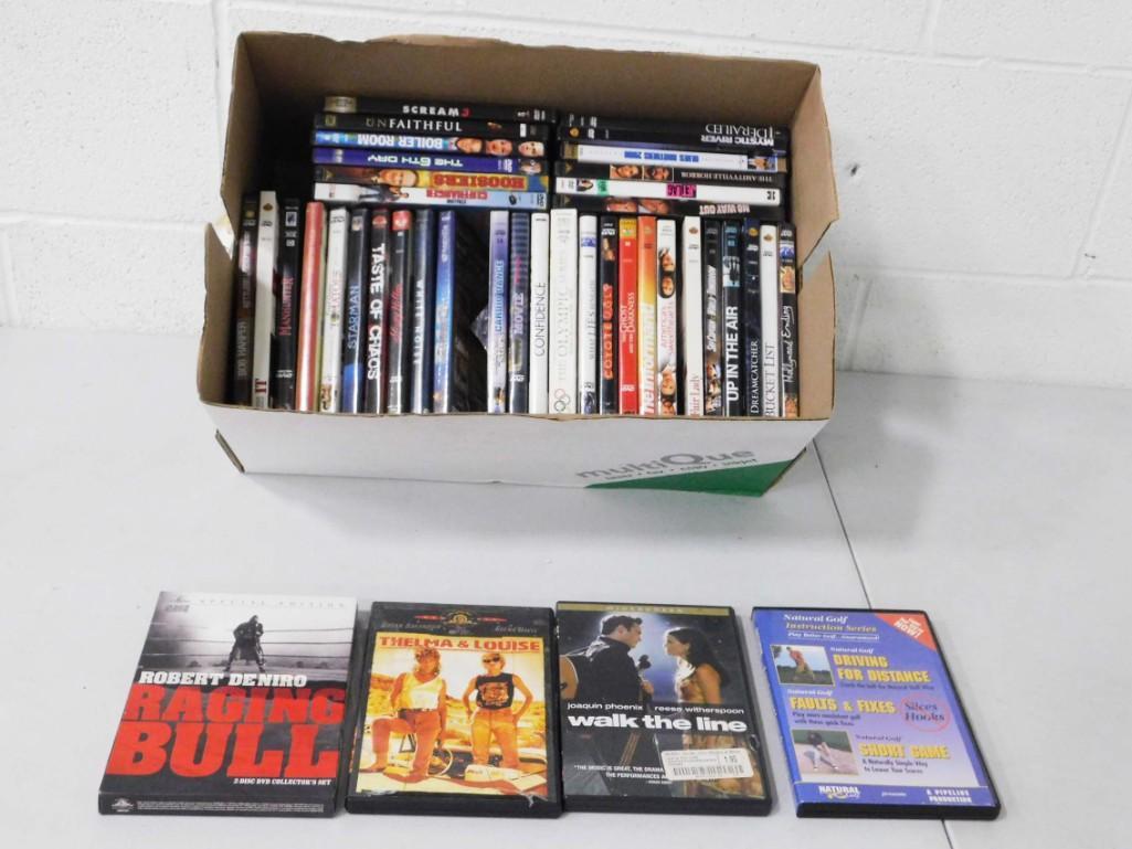 Lot of DVDs incl Raging Bull , Thelma and Louise , Walk: Lot of DVDs incl Raging Bull , Thelma and Louise , Walk the Line , Scream 3