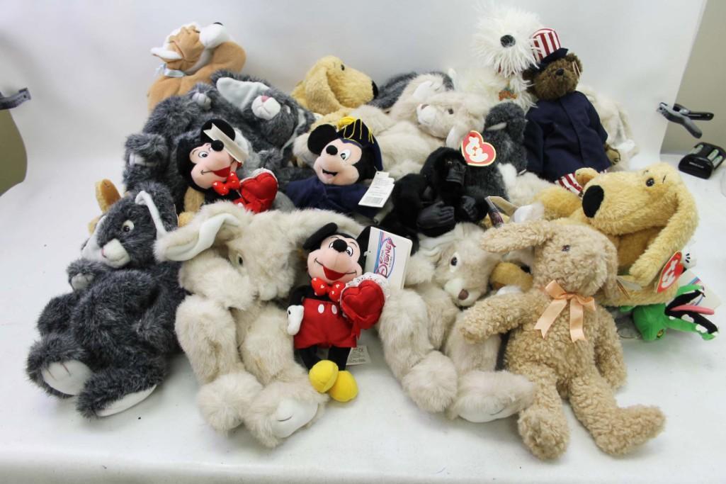 30 Ty Plush incl Disney Beanie Babies , Mickey Mouse, (1 of 5)
