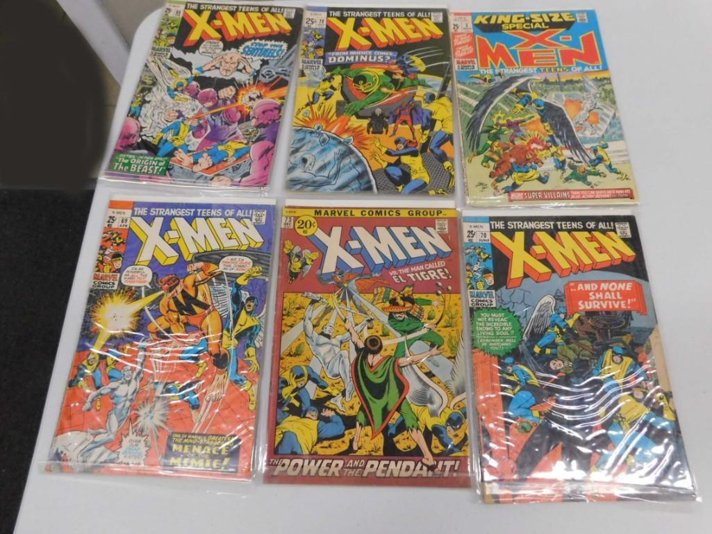 Lot of 6 Vintage Xmen Comic Books 20 cent and 25 cent (1 of 4)