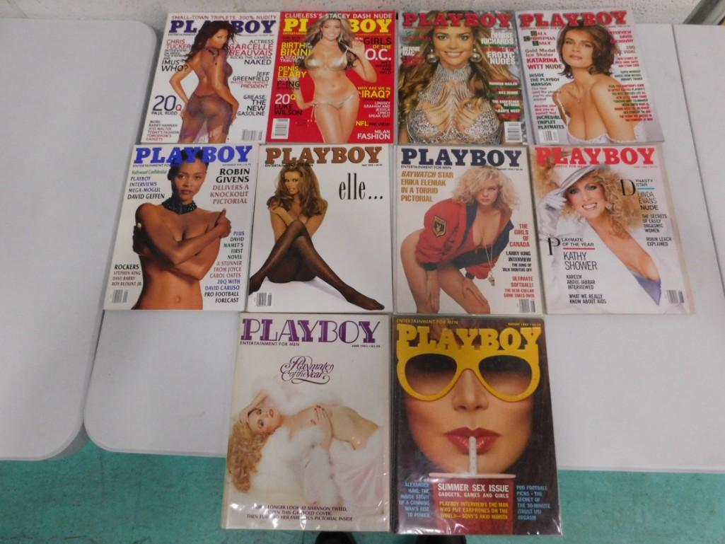 Lot of 10 Playboy Magazines from 1980's through 2000's (1 of 3)