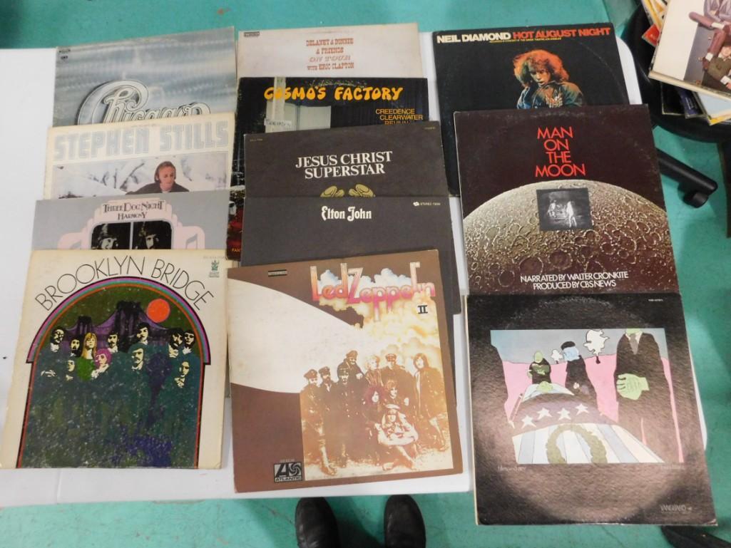 Lot of 12 Vinyl LP Records incl Led Zeppelin 2 , (1 of 4)