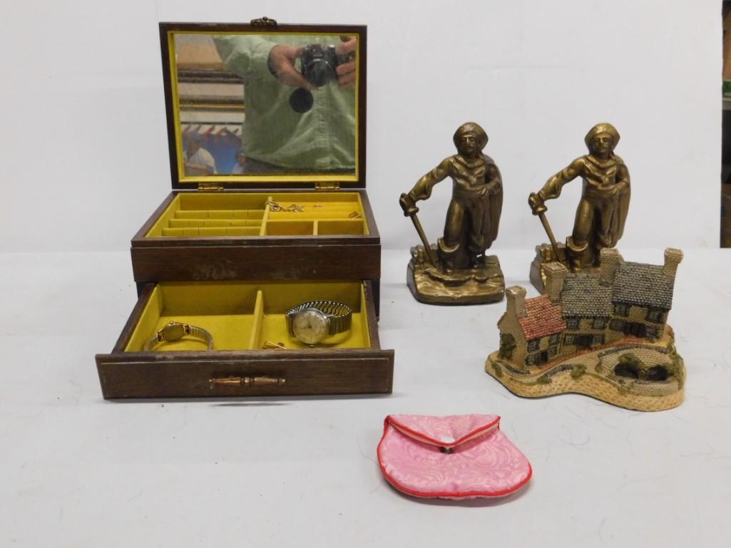 Jewelry Box , 2 Watches , Figurines , etc (1 of 6)