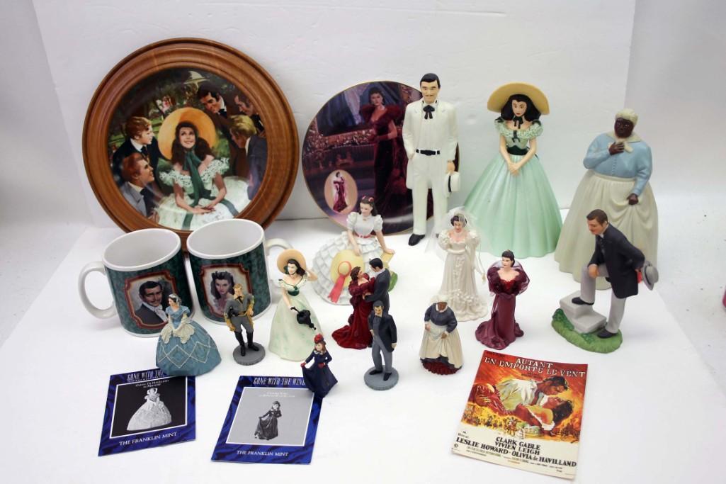 Gone with the Wind Collection incl Franklin Mint Mammy: Gone with the Wind Collection incl Franklin Mint Mammy Figurine , Collector Plates , Figurines , Mugs , etc