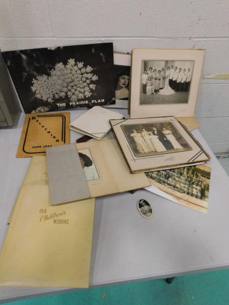 Lot of Ephemera and 1945 Kelvyn Park HS Yearbook (1 of 7)