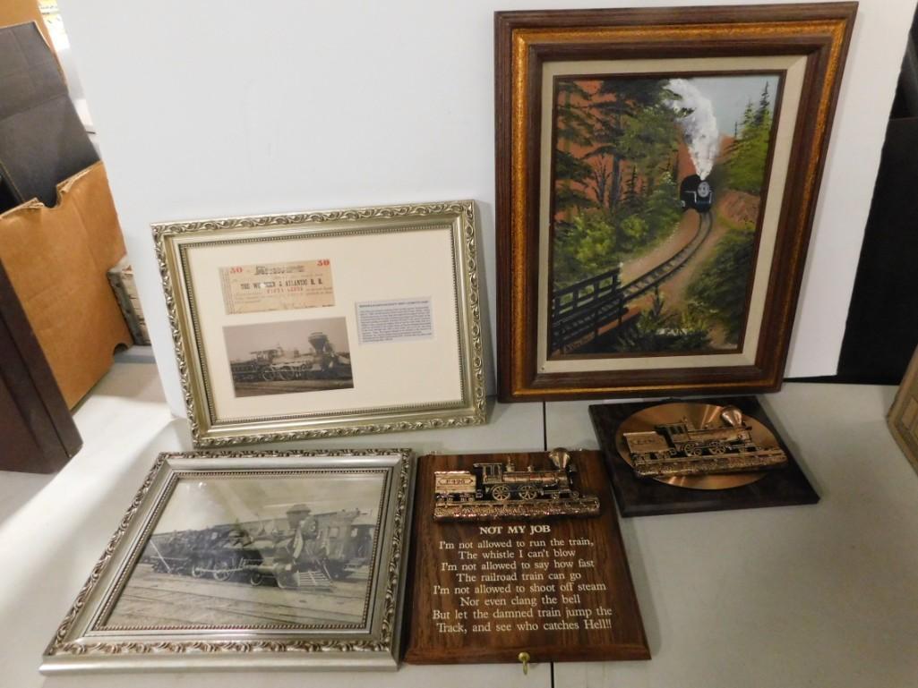 Train Lot incl Original Art , Ticket Display , Wall (1 of 8)