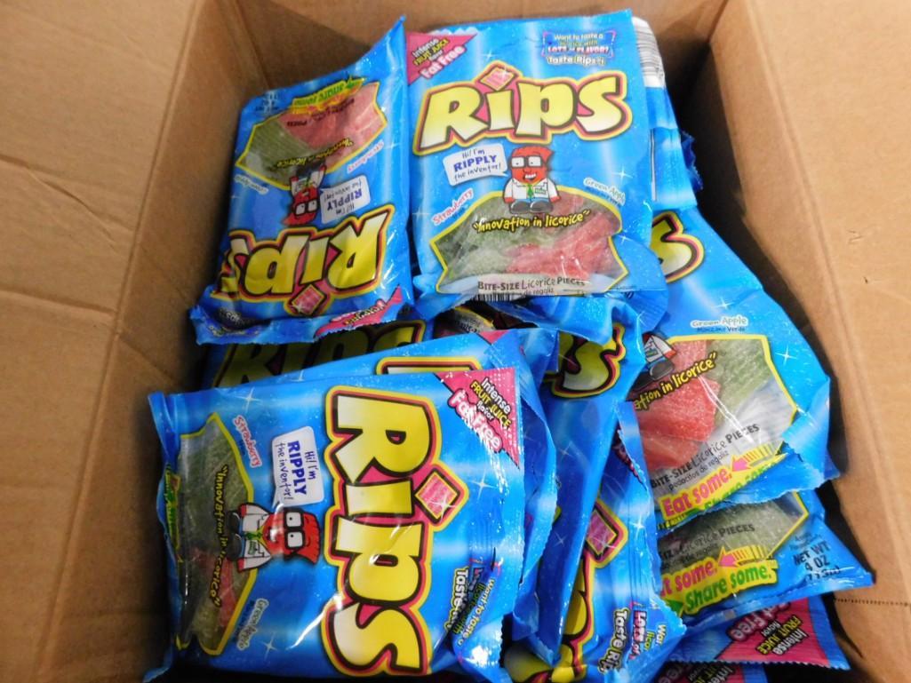 Lot of approx 70 Packs of Rips Gummi Candy . Best by: Lot of approx 70 Packs of Rips Gummy Candy . Best by 2024 . Each Pack is 4 oz