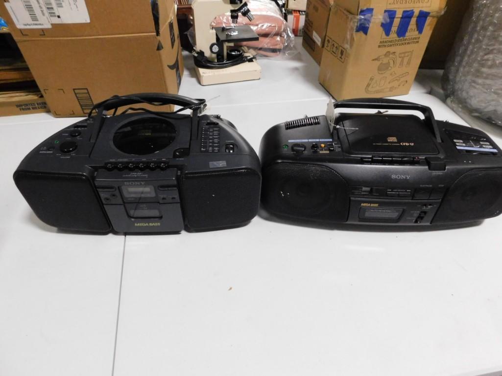2 Sony CD Player Boomboxes (1 of 4)