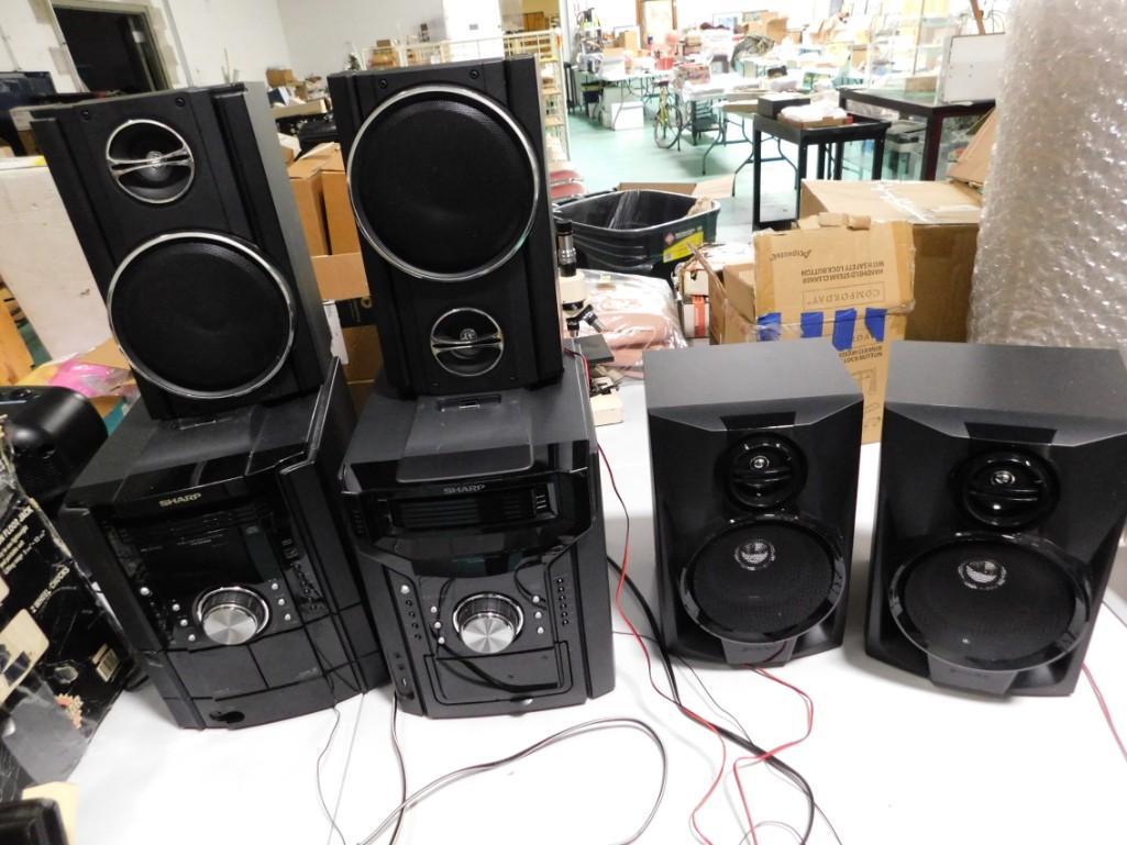 2 Sharp Stereos with CD Players w/ Ipod Hookups (1 of 6)