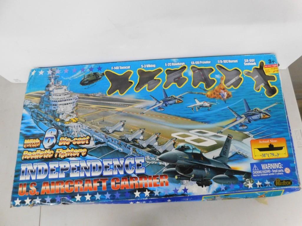 Redbox USS Independence Aircraft Carrier Toy: Redbox USS Independence Aircraft Carrier Toy. This is open box, but looks to have all the parts. No Guarantees though.