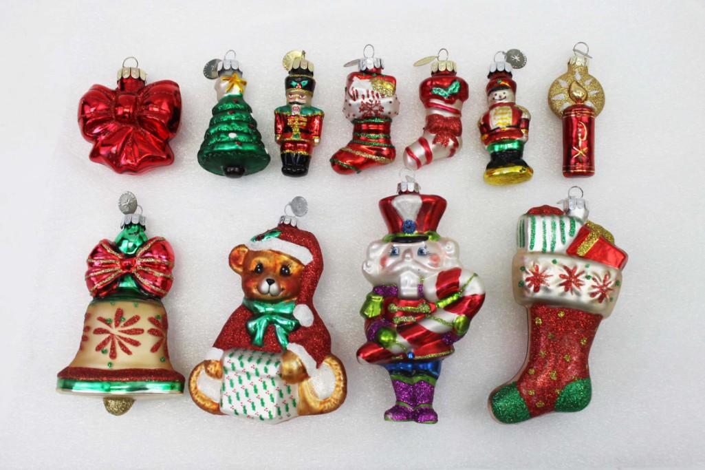 11 Christopher Radko Ornaments: Lot of 11 Christopher Radko Christmas Ornaments
