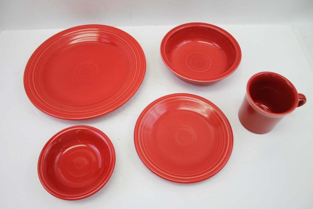 Lot of Red Fiestaware or Fiesta Ware (1 of 5)