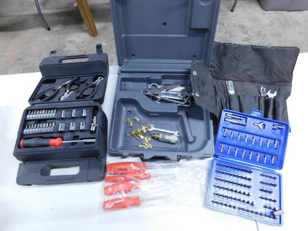 Tool Lot including Sockets, wrenches, Screwdrivers, (1 of 8)