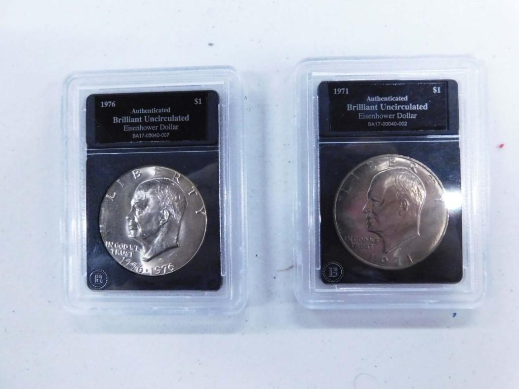 2 BU Eisenhower Dollars incl 1971 and 1976 (1 of 2)