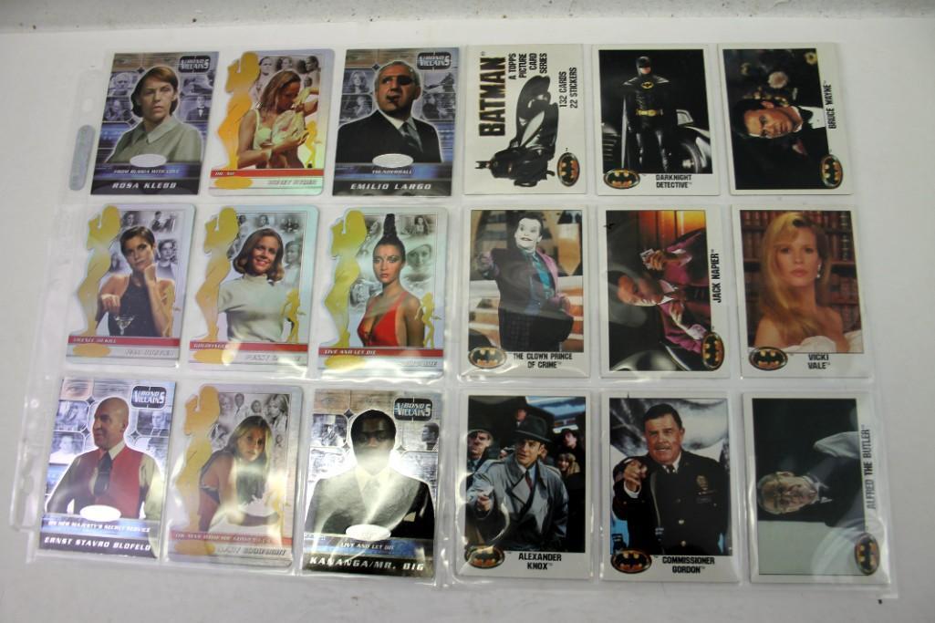 James Bond Villains and Women and Batman Trading Cards: James Bond Villains and Women and Batman Trading Cards. 1 Sleeve of Each